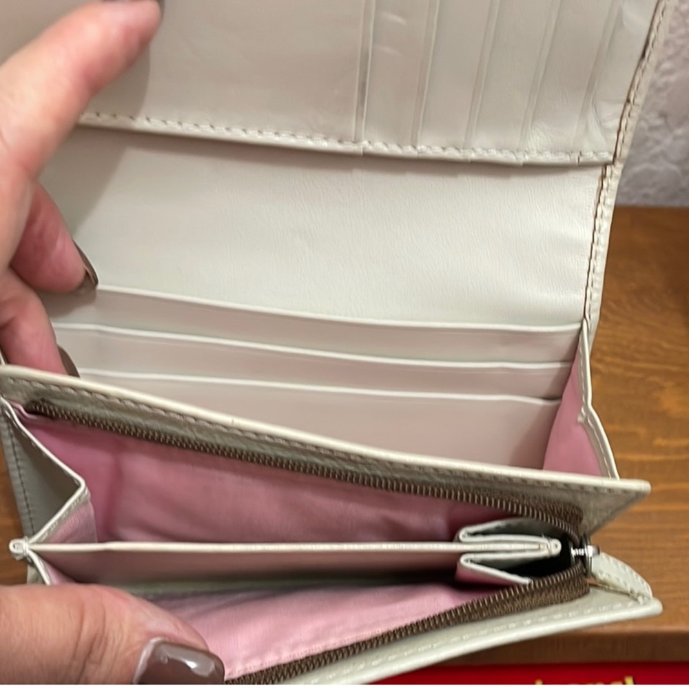 Coach Beige and Pink Monogram mid size Wallet - Picture 5 of 6